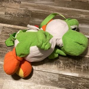 Nintendo Yoshi backpack, well loved, Backpack inside of shell